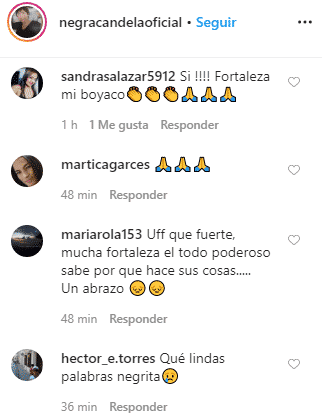 Mensajes de aliento a Boyacoman por su pérdida