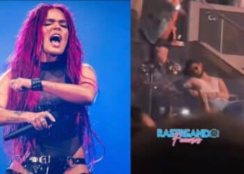 El "Bichota" no fue capaz de despertar al fanático que se quedó dormido durante su concierto de Karol G, pese a que hasta le envió un beso