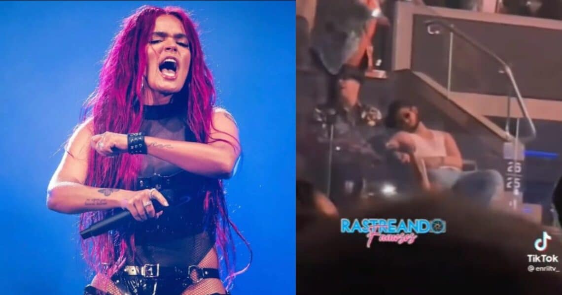 El "Bichota" no fue capaz de despertar al fanático que se quedó dormido durante su concierto de Karol G, pese a que hasta le envió un beso