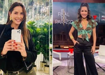 Carmen Villalobos usó escotado vestido, pero un mal movimiento "la dejó en la calle"