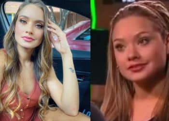La exprotagonista Whitney Rivera posó en panty y blusita sin sostén, pero se le marcaron los botones