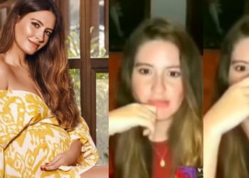 Por el sonido, Taliana Vargas no pudo disimular al tirarse un pedo y hasta se tapó la nariz
