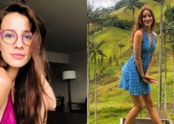 Laura Londoño bailó con blusa cortica