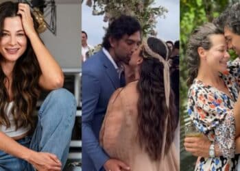 Estilo “hippie” y detalles indígenas: El original vestido que usó Estefanía Borge en su boda