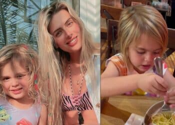 Candelaria, hija de 4 años de Ana Sofía Henao, derrite enseñado a comer espaguetis