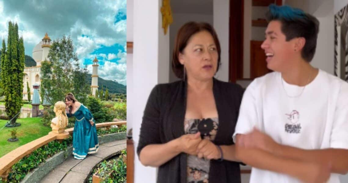 Alina Lozano sorprendió a todos con el disfraz de hada con el que salió con su novio.