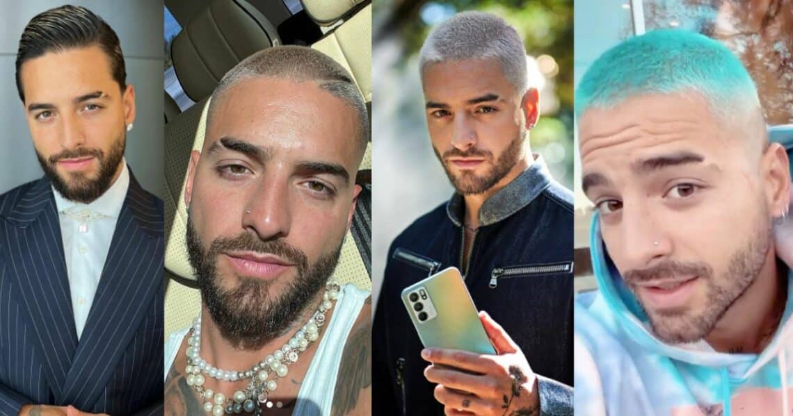 Maluma y sus mil cortes y colores de pelo