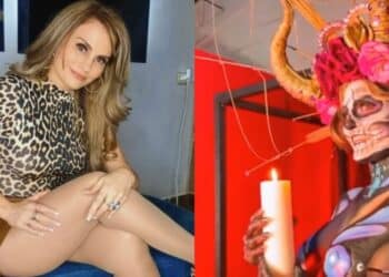 ¡Irreconocible! Aura Cristina Geithner sorprendió a sus seguidores con un disfraz de Catrina