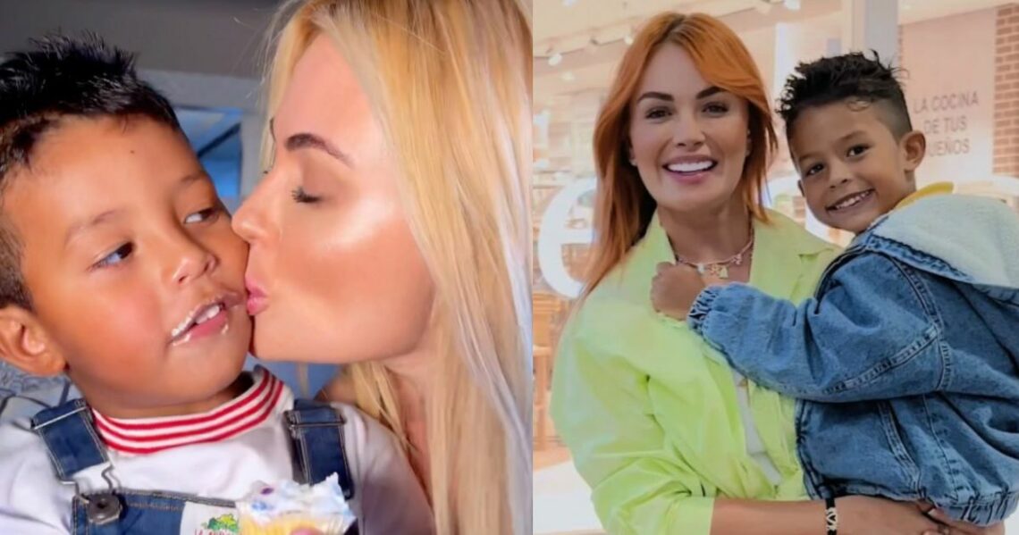 Sara Uribe no dudó en defender su hijo de los seguidores que lo criticaron por usar pañal
