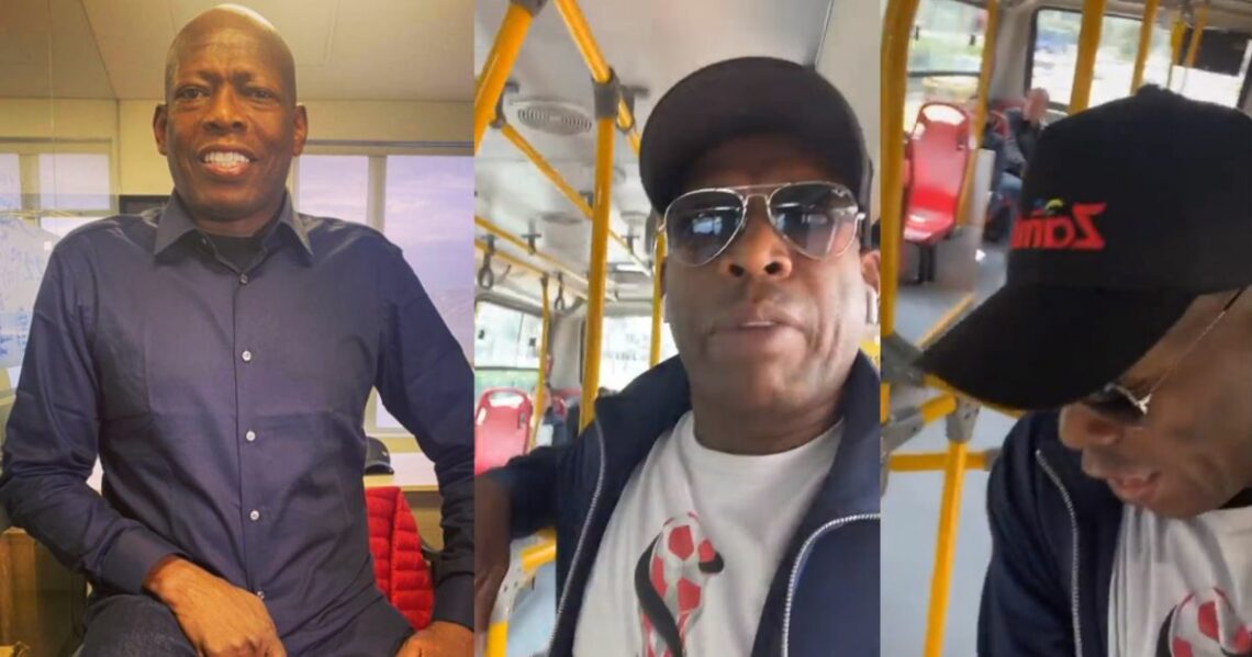 El 'Tino' Asprilla se coló en un bus de servicio urbano de Bogotá