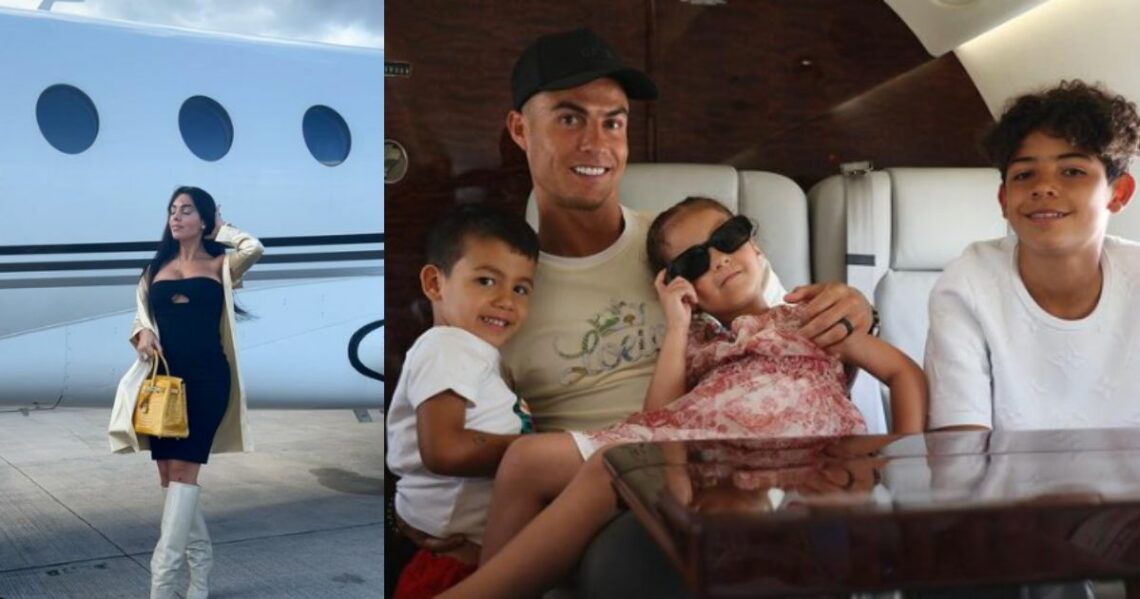 El jet privado en el que viajan Georgina y Cristiano