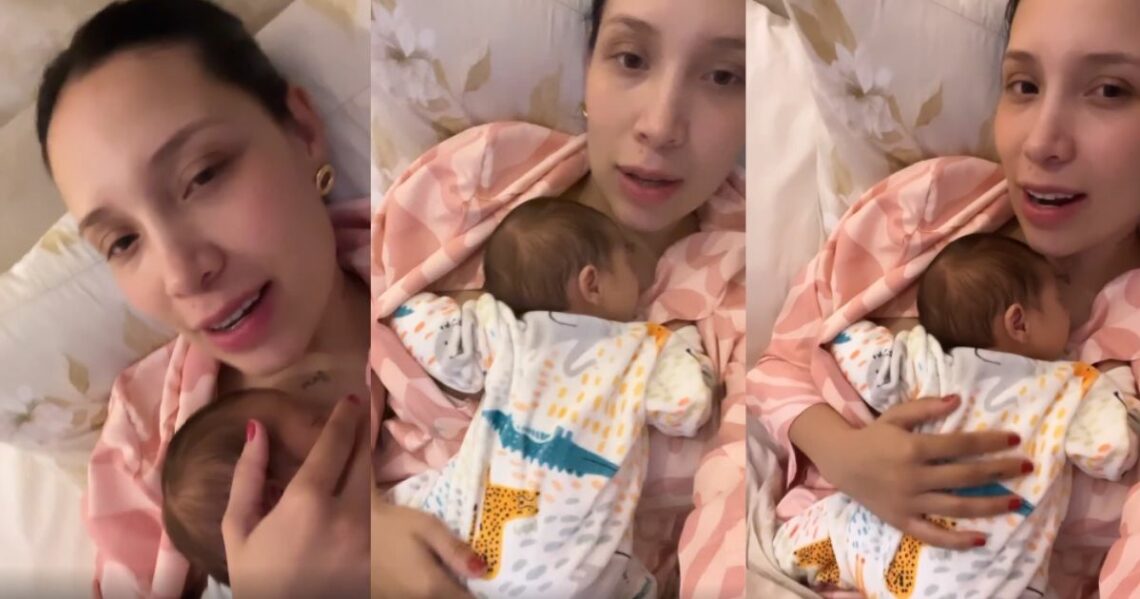 Luisa Fernanda W cuenta que está trasnochada porque Domenic solo quiere dormir en su pecho