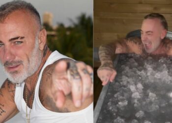 ¡A punta de hielo!, así se cuida la piel el italiano Gianluca Vacchi