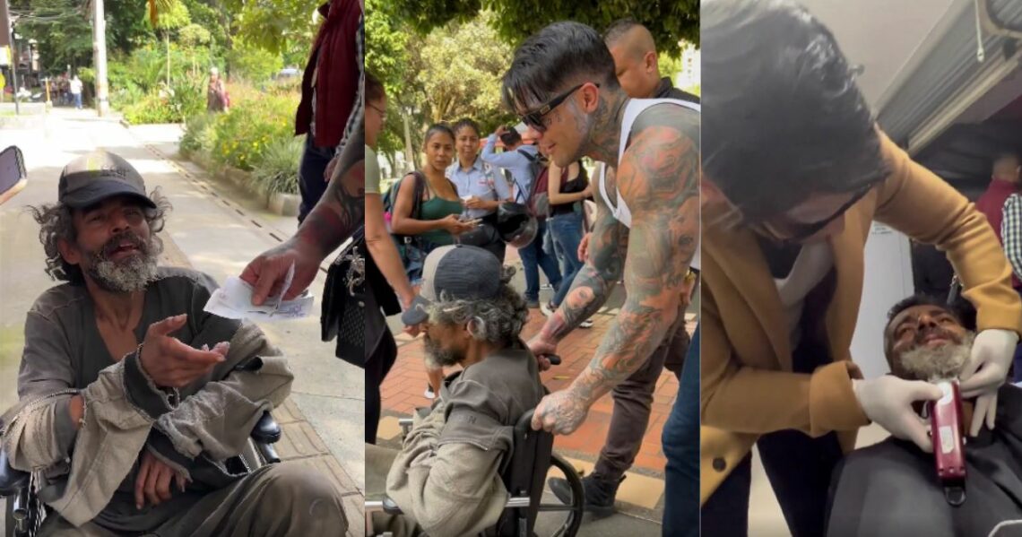 Yeferson Cossio le pagó a un habitante de calle para que dejara cambiarle la imagen
