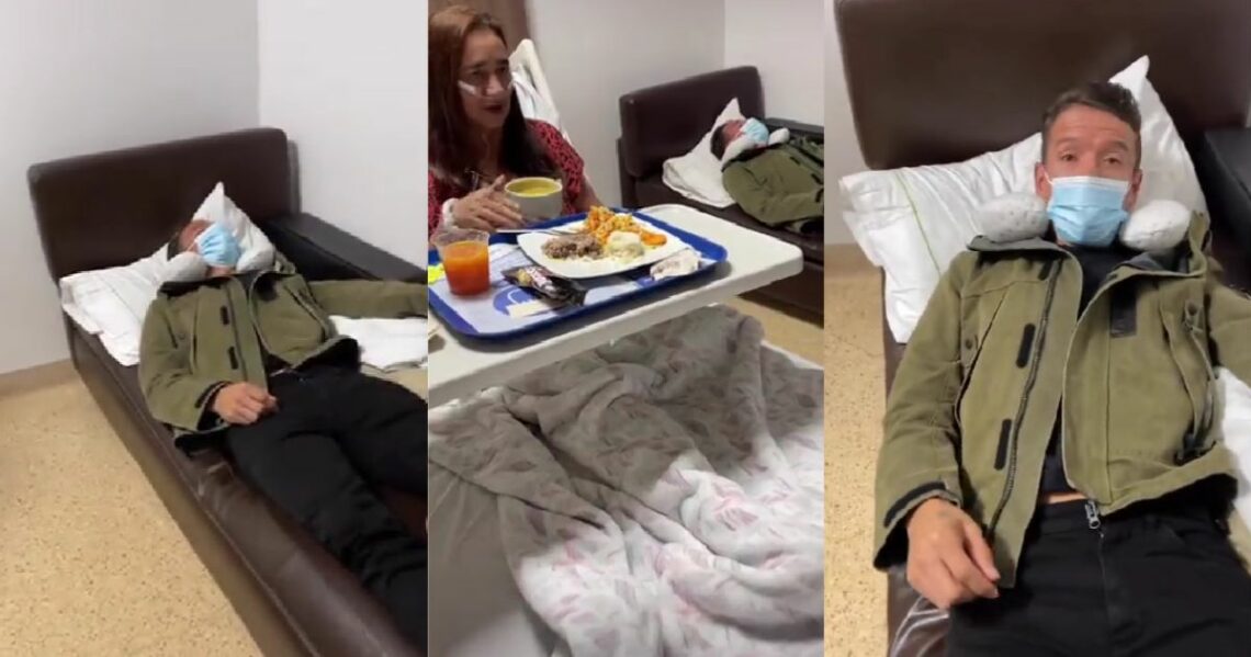 A Rigoberto Urán lo pillaron dormido mientras cuidaba a su mamá hospitalizada