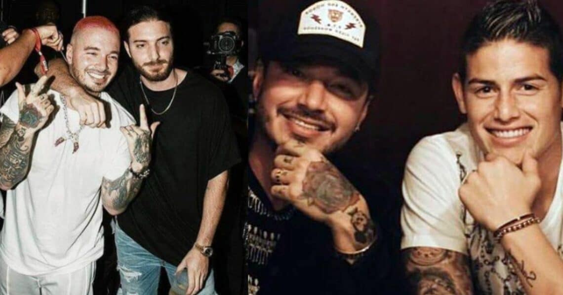 J Balvin y sus amigos futbolistas: Entre ellos Neymar, Messi, Piqué, James Rodríguez y tantos otros