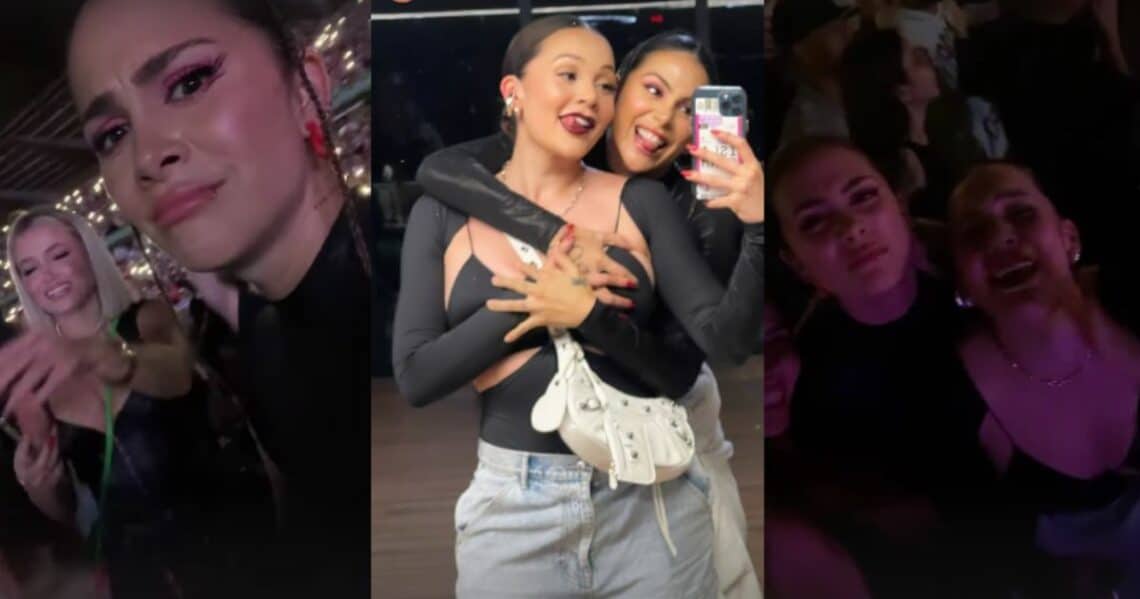 Una actriz intentó besar a Greeicy y a Lina Tejeiro en el concierto de Bad Bunny