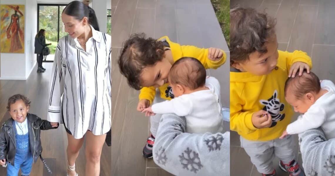 Máximo derritió a los fans al darle muchos mimos a su hermanito menor Domenic
