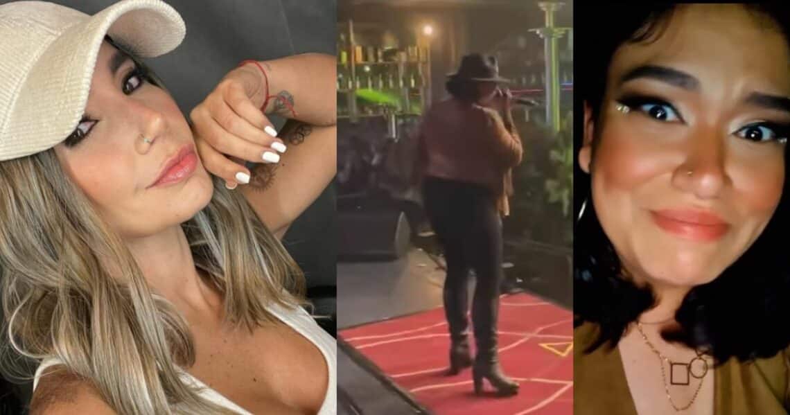 Luisa Chara la telonera de Paola Jara vivió un momento incomodo por parte la logística del evento