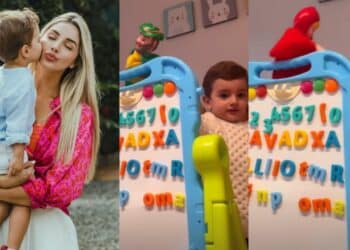 Salvador el hijo de Melina Ramírez conmocionó a las redes con un show de marionetas de Caperucita Roja