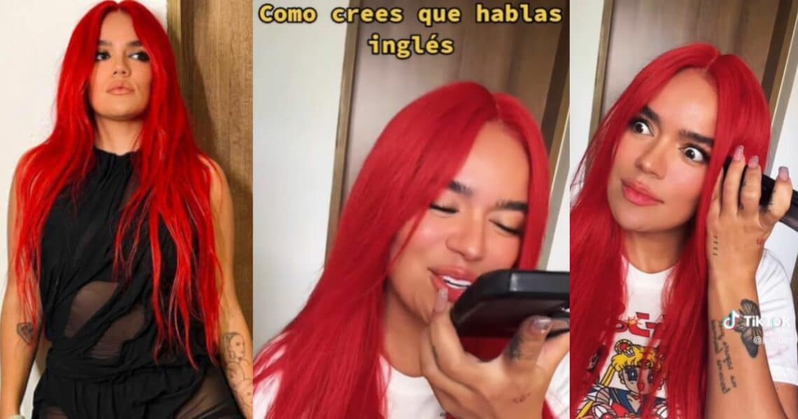 Karol G se ríe de sí misma por no saber pronunciar bien cuando habla en inglés