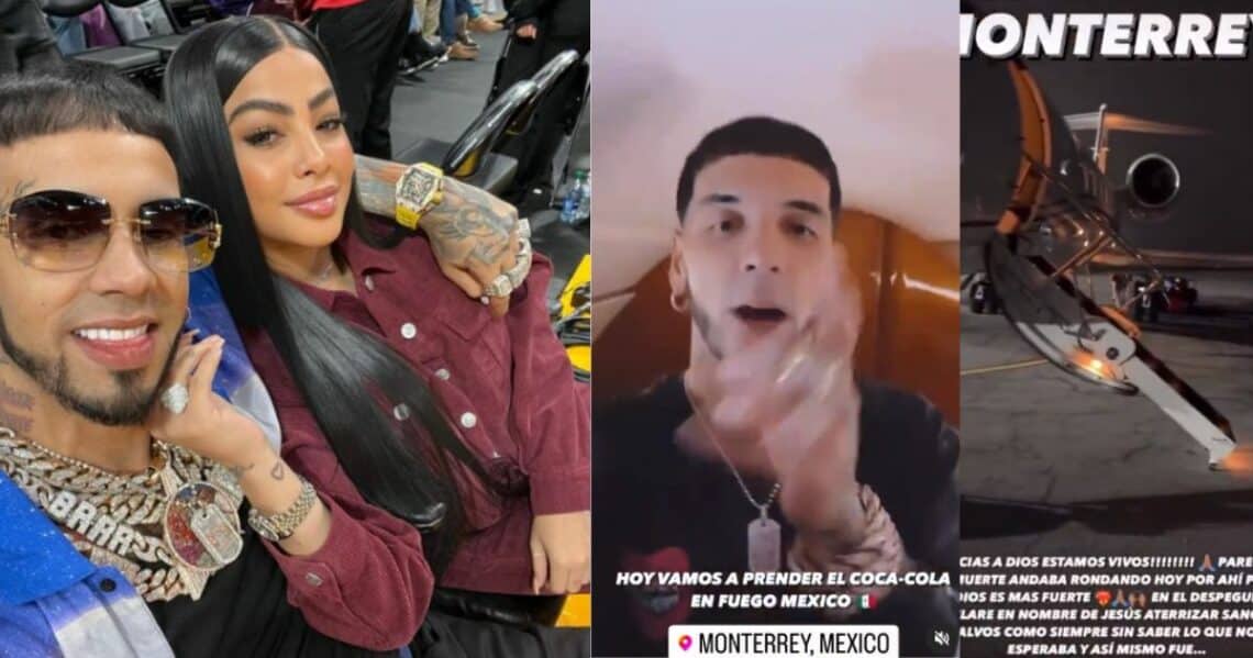 Anuel y Yailin tuvieron un aterrizaje complicado en Monterrey: "Gracias a Dios estamos vivos"