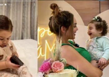 Adhara, hija de Andrea Valdiri, derrite de amor las redes con nuevo video: toda una mujer grande hablando por celular
