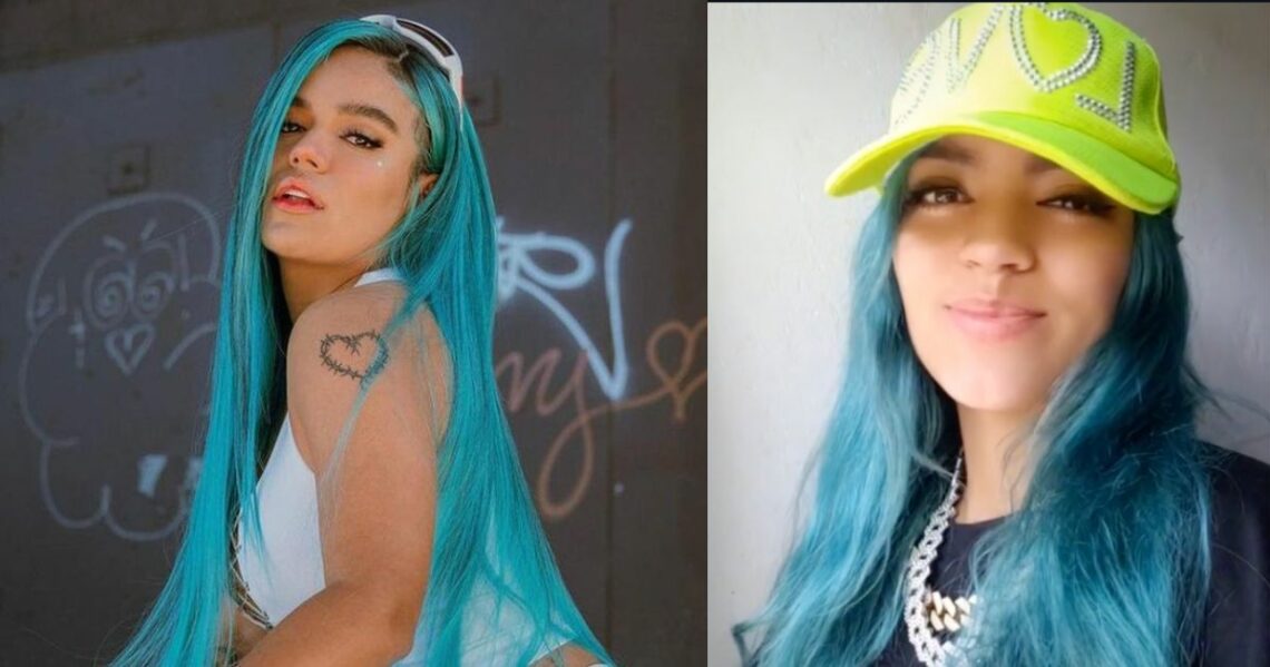 Karol G conoce el rostro de su doble y lo compara con su cara real