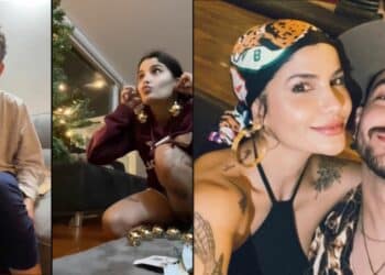 A Martina la peligrosa se le vio muy enamorada armando el arbolito: vea aquí el momento