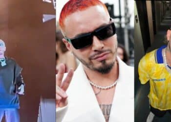 A J Balvin le arrojan al escenario las gafas del Fercho y esta es su reacción