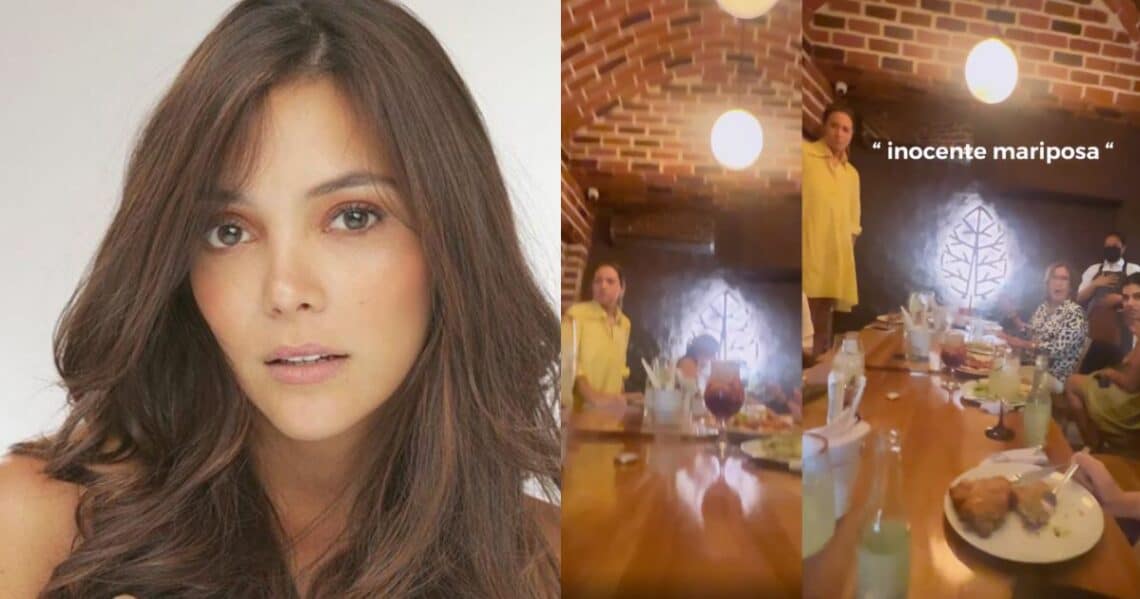 María Laura Quintero y su familia disgustados por cucarachas en un restaurante