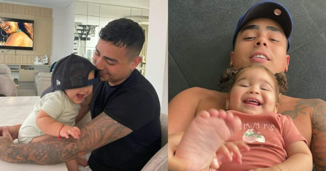 Adhara enterneció las redes diciéndole 'Papá' a Felipe Saruma y dandole un beso en la pierna