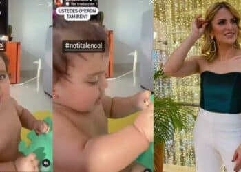 Las hijas de Adriana Lucía ya mojaron lengua: así quedó registrado