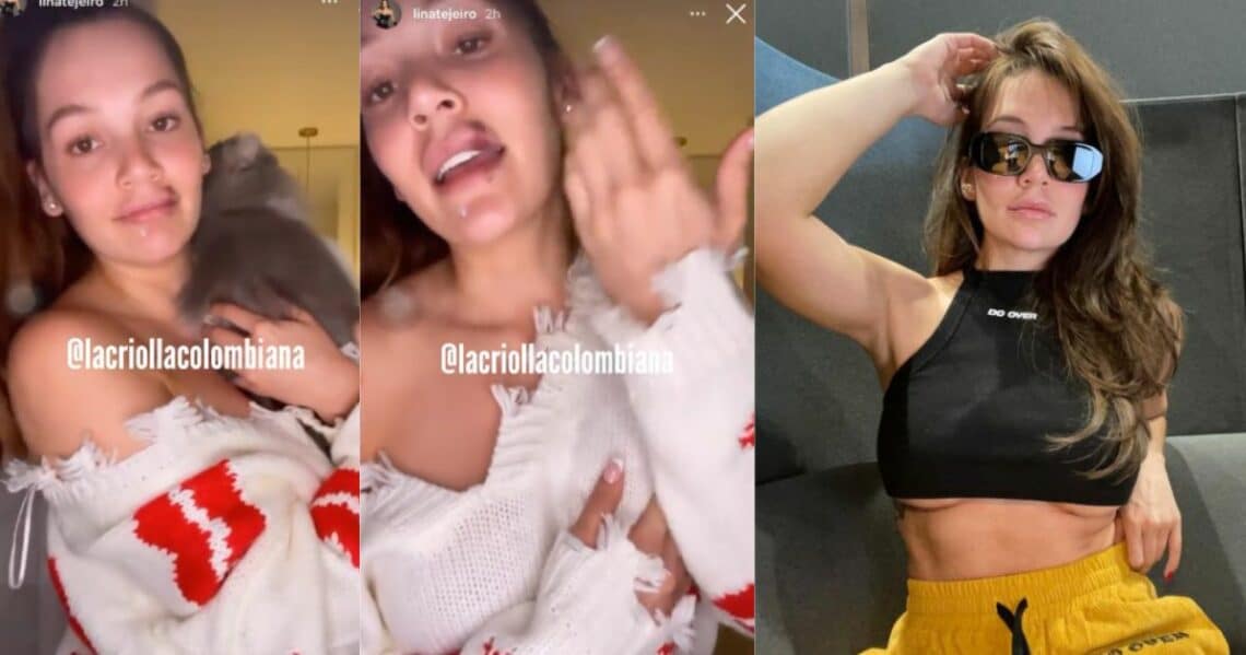 Las versiones de Lina Tejeiro sobre el moretón de su boca: la vez que puso a elegir a sus seguidores