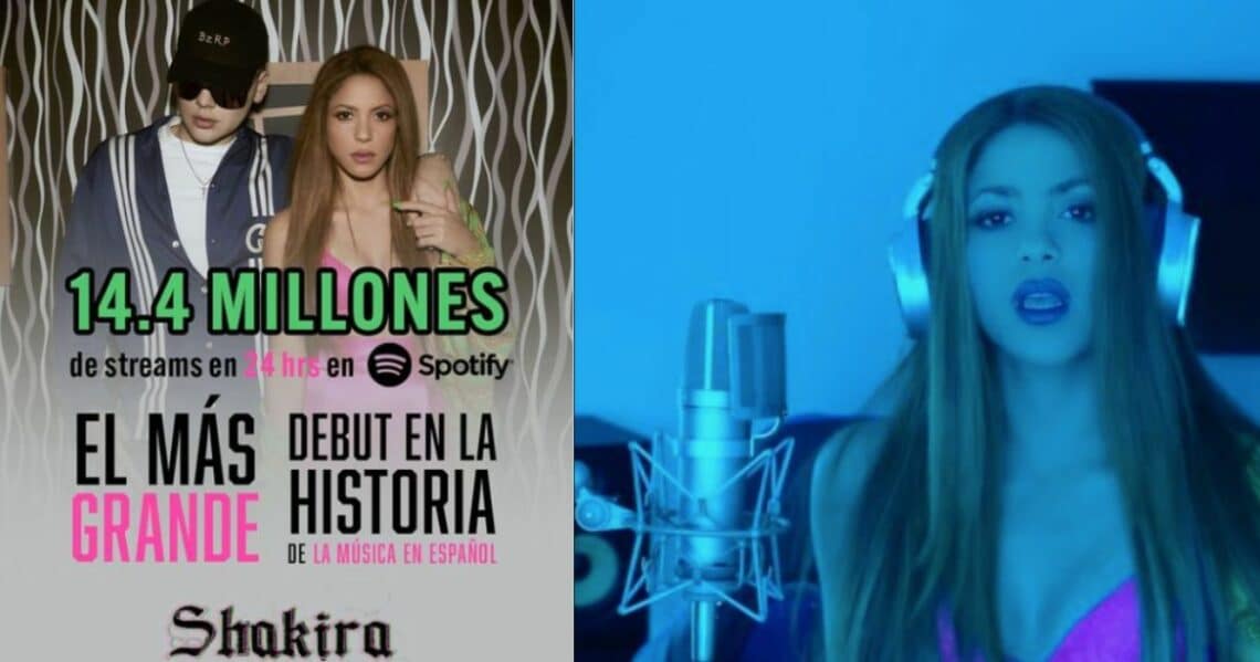 Bizarrap y Shakira hacen historia: se ubican en el podio de los más escuchados en 24 horas de lanzamiento
