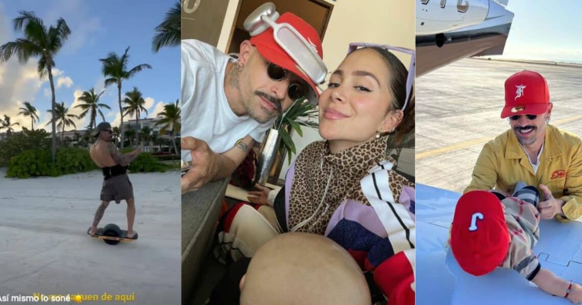 Mike de patineta con Kai: tiempo en familia