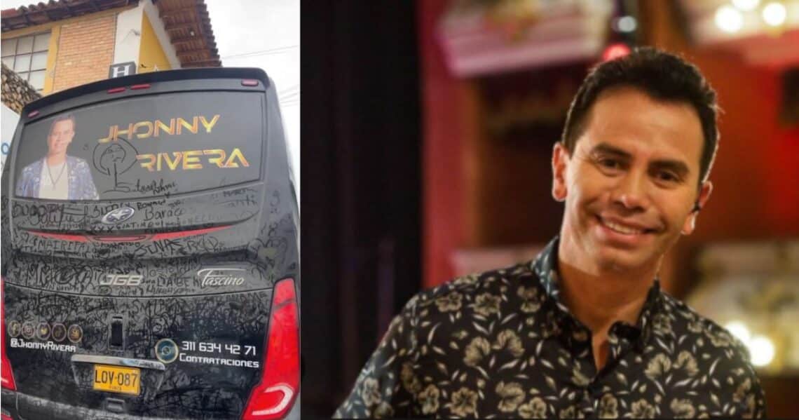 "Lavelo": desocupados rayan el bus de Jhonny Rivera