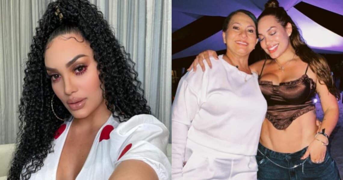 Andrea Valdiri hace bromas a su mamá en silla de rueda