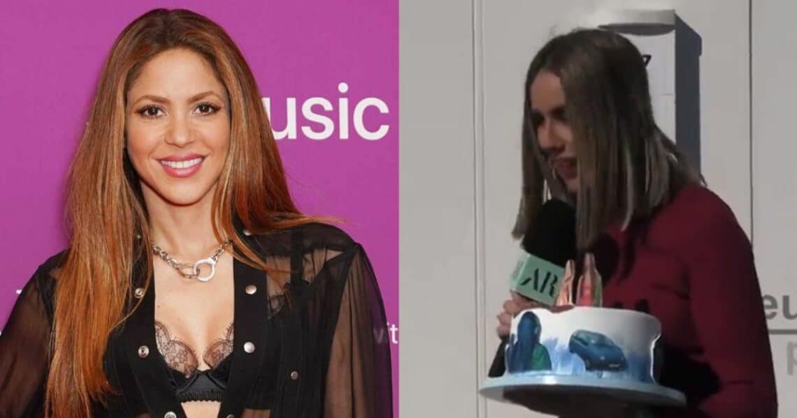 Shakira recibió un pastel con la cara de Piqué en su cumpleaños