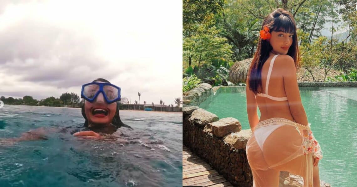Majo Vargas buceando: más que sirena