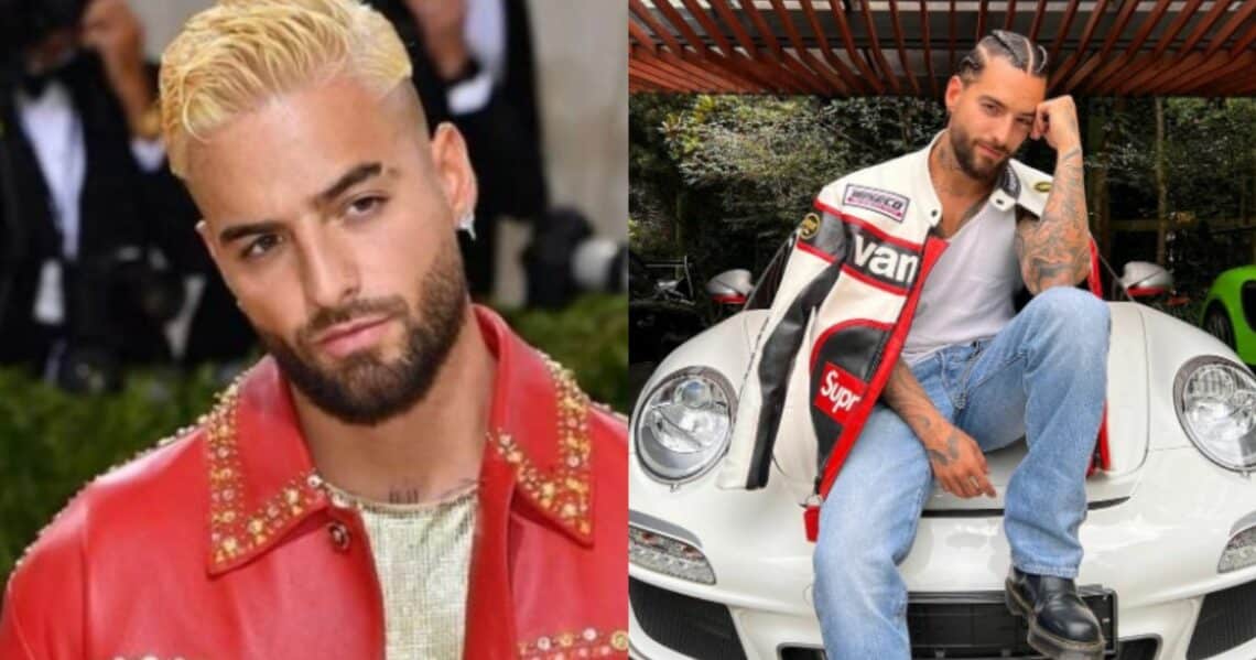 Maluma sorprendió al fotografiarse en su Ferrari con un ramo de rosas bastante extravagante