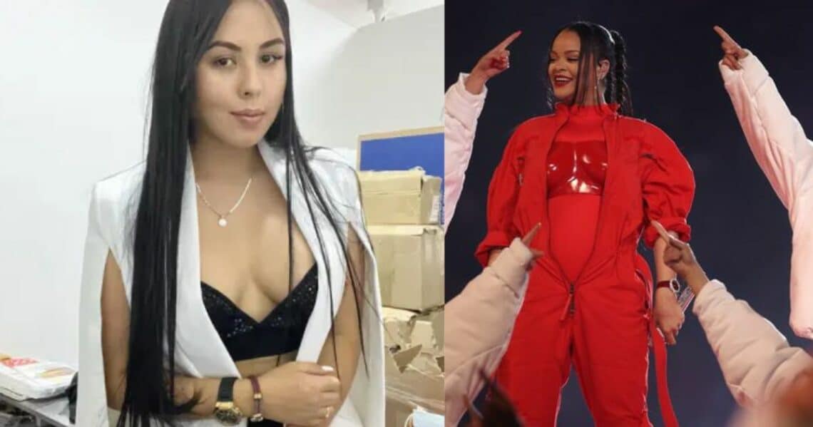 Juliana Calderón imitó el baile que hizo Rihanna durante el show del Super Bowl