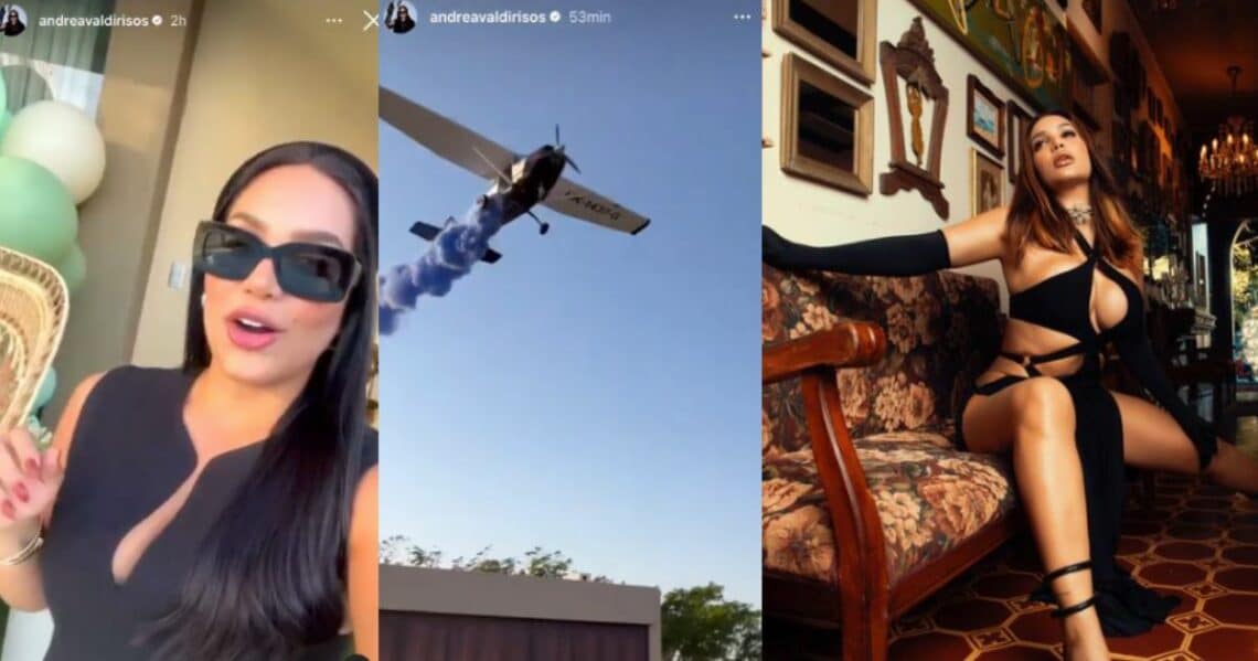 Andrea Valdiri contrató avión y todo para celebrar el género del hijo de su empleada