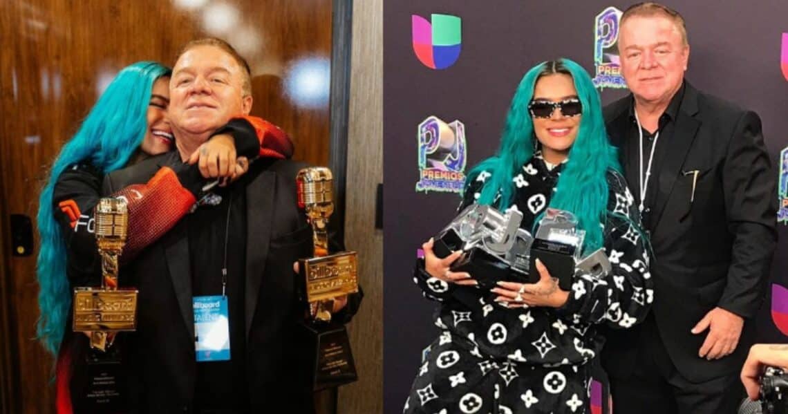 El padre de Karol G dio un tierno mensaje en respaldo a la cantante por su éxito, publicando una foto con ella