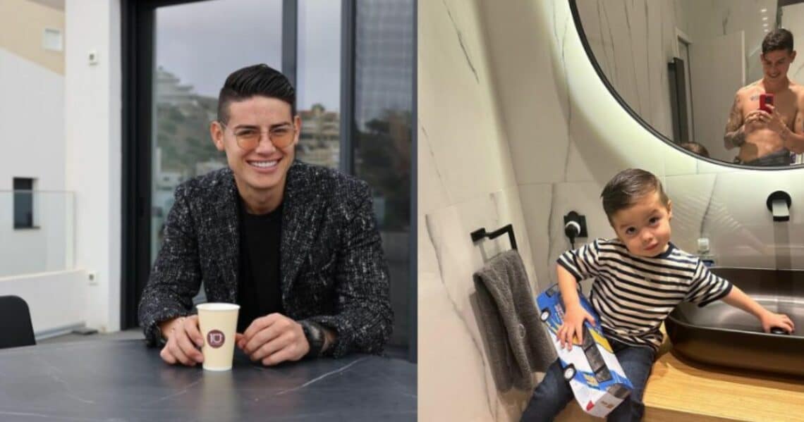 James Rodríguez compartió fotos tiernas con su hijo en Instagram