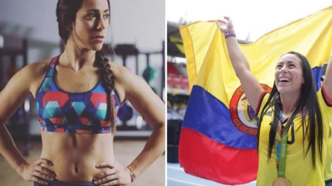 Mariana Pajón en vestido de baño
