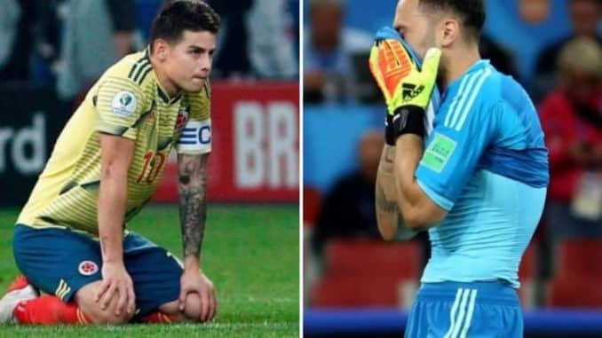 El abrazo de parceros entre James y Ospina que le pone la piel de gallina al país