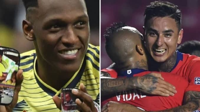 Molestia entre colombianos por el chileno que se gozó a Mina por la derrota