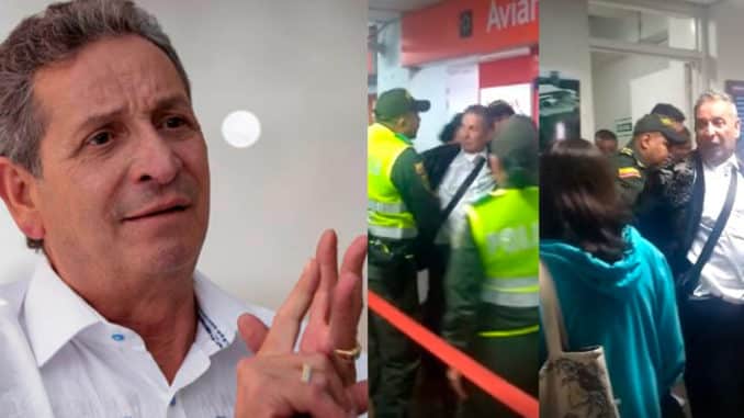 Darío Gómez en aeropuero de Pereira
