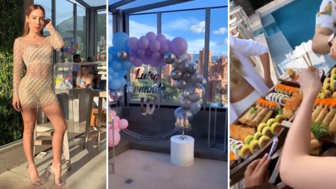 En exclusiva terraza con piscina, Luisa Fernanda W celebra su cumpleaños 26